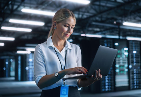 woman working on a computer