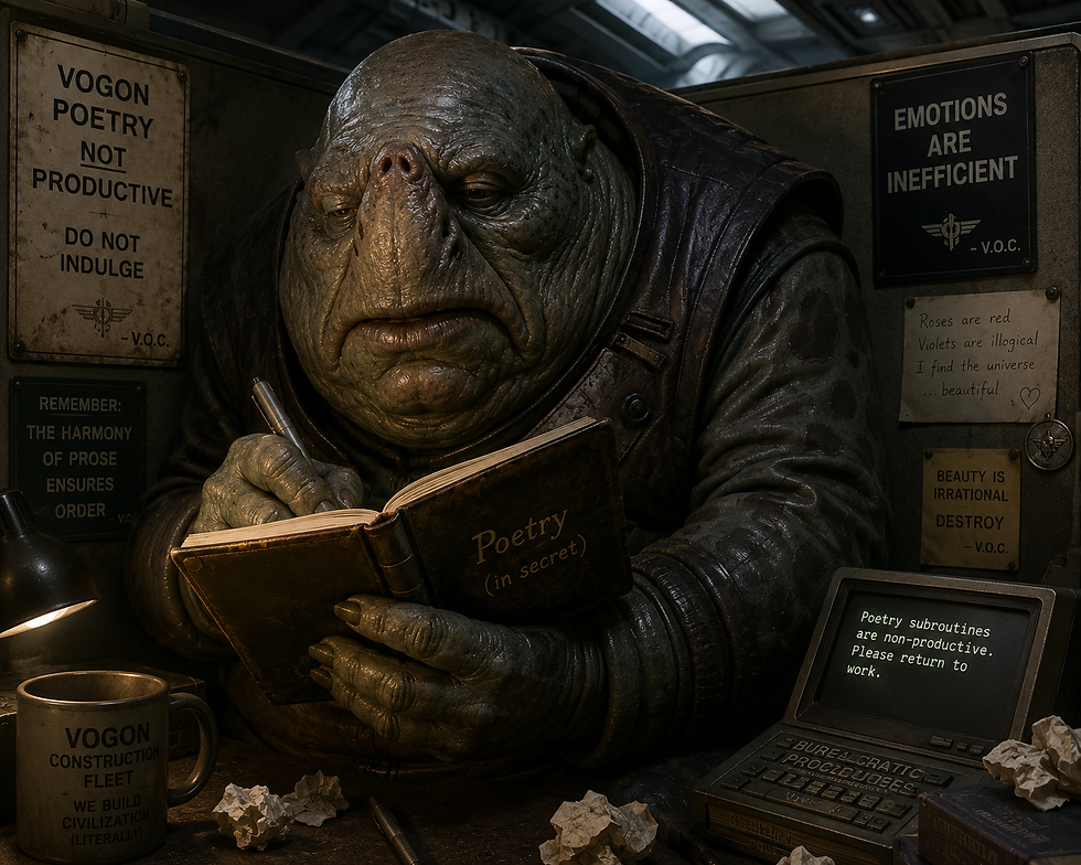 A Vogon Poet Tpoiling In Secret