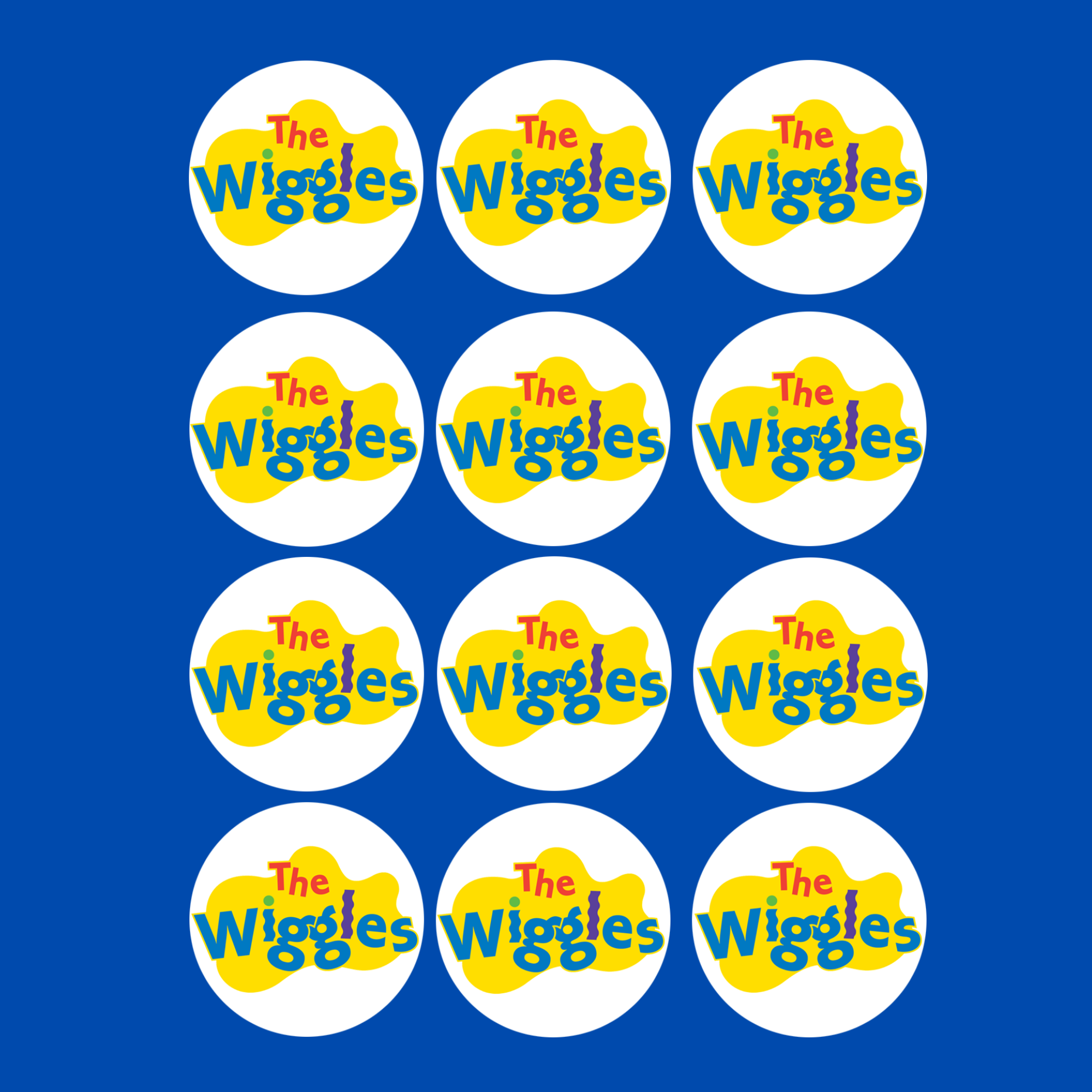 12 Pre Cut The wiggles cupcake topper/ The wiggles cookie topper