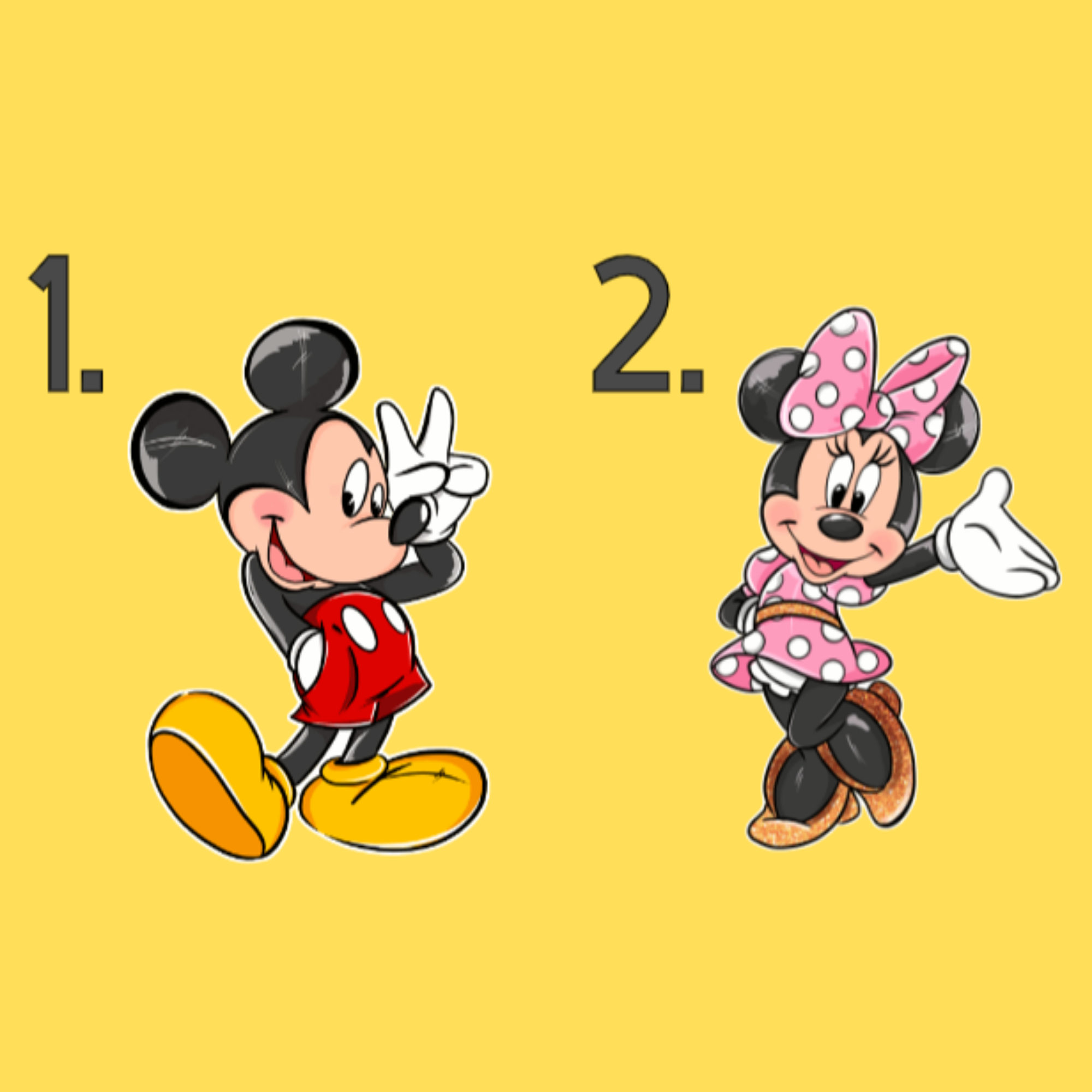 Pre- Cut Mickey Minnie Edible image/ Mickey Minnie cake topper