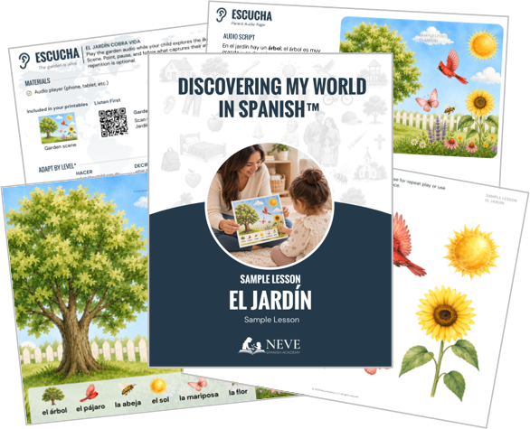 Free lesson El Jardin printables