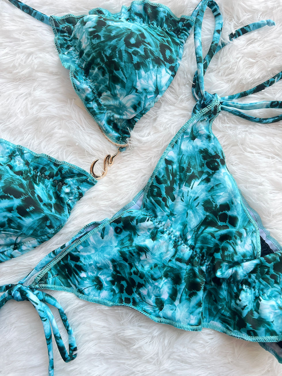 blue hisbicus bikini