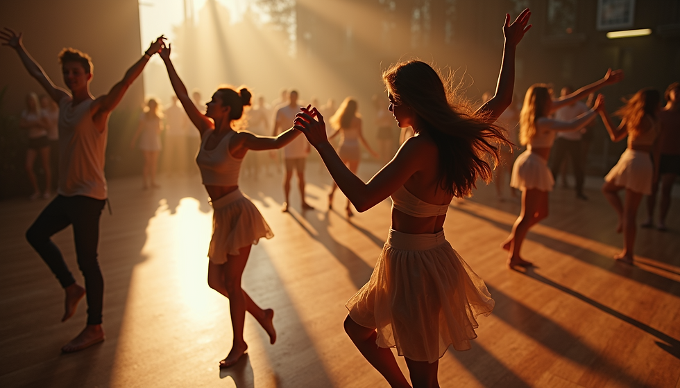 Bachata festival or performance featuring diverse dancers