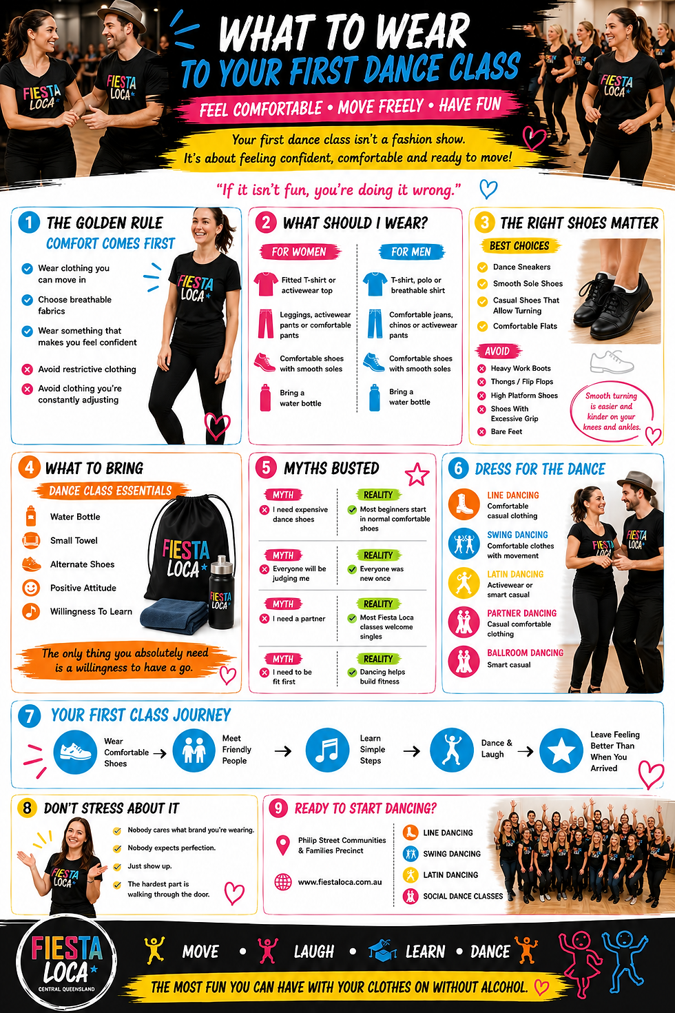 Infographic - What to wear to Your First Dance Class