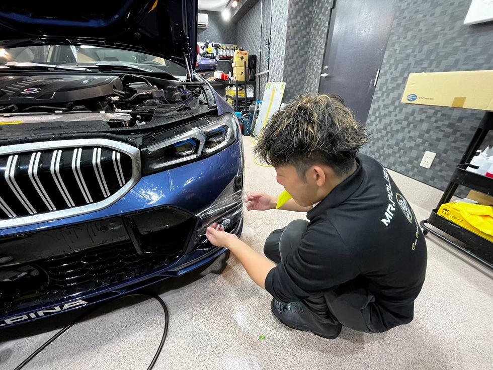 BMWアルピナB3へのプロテクションフィルム施工