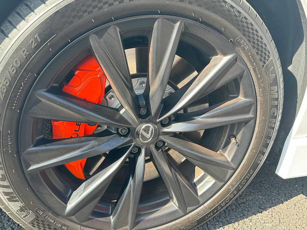新型レクサスRX のマットブラックホイールの汚れ具合