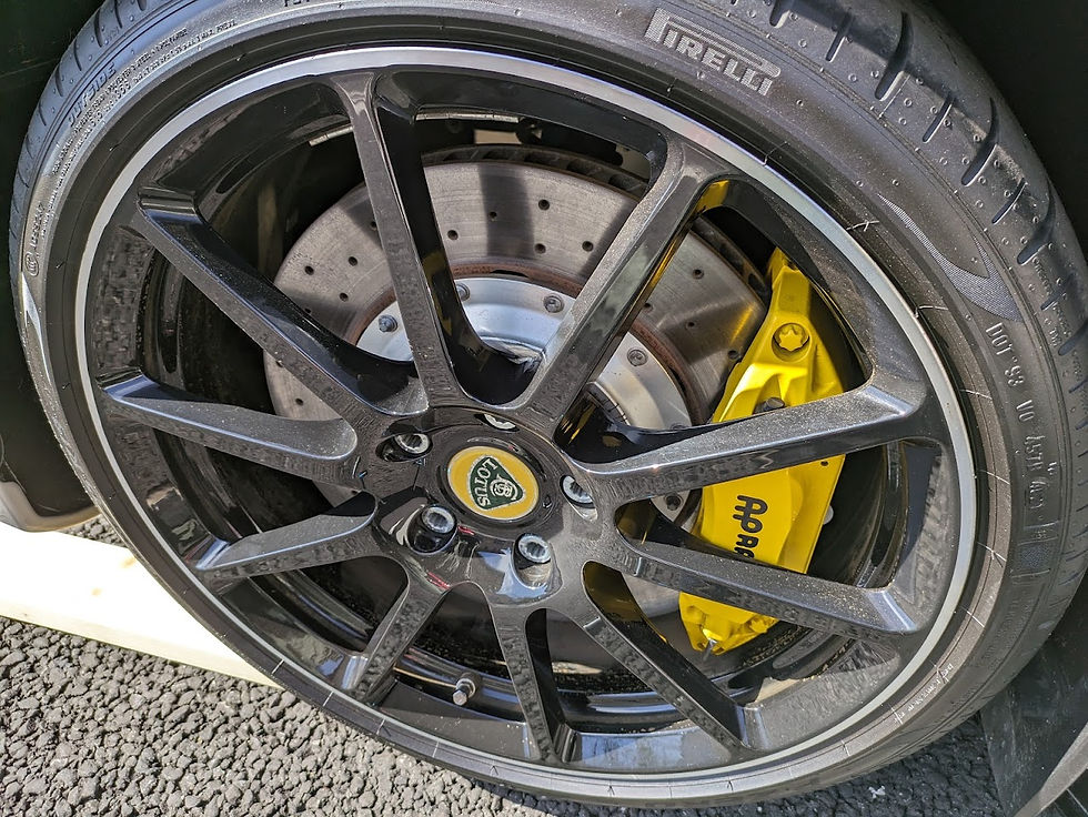 ロータス エヴォーラ のホイール脱着両面コーティング作業前写真
