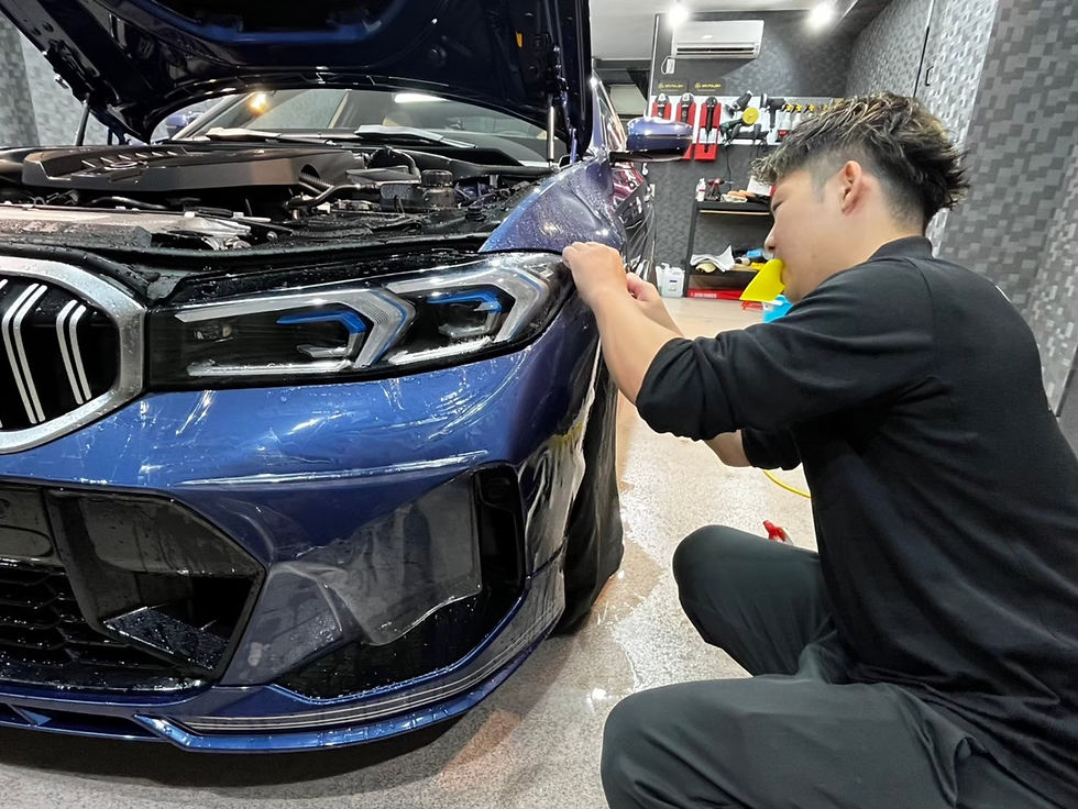 BMWアルピナB3へのプロテクションフィルム施工