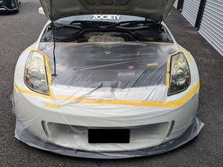 日産 フェアレディZ Z33のヘッドライトリペア・ヘッドライトスチーマー施工車事例／東京都川崎市U様