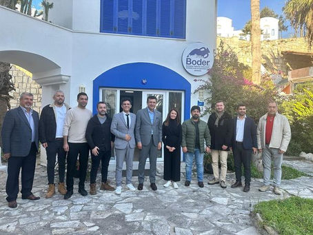 Cumhur ittifakı ve AKParti Bodrum Belediyesi Başkan adayı Mehmet Tosun beraberinde Akparti İlçe Yönetimi ile birlikte BODER’e ziyaret
