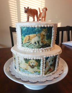 Dog and Mountain Lion Cake