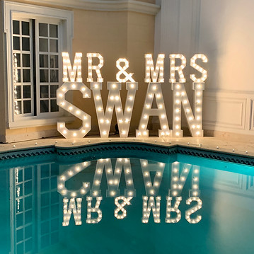 Lighted marquee letter hire, light up letters