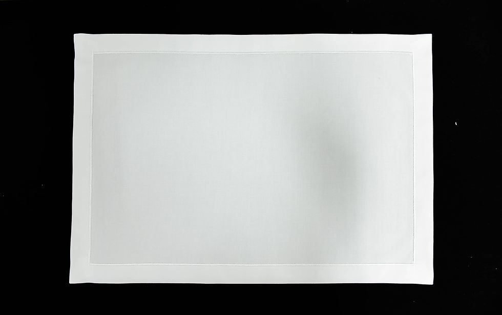 Classic White Single Satin Placemat