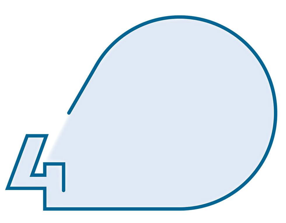 Icono decorativo con el número 4 en azul y blanco.