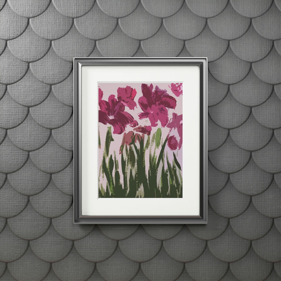 Thumbnail: "Pink Poppies" Fine Art Print