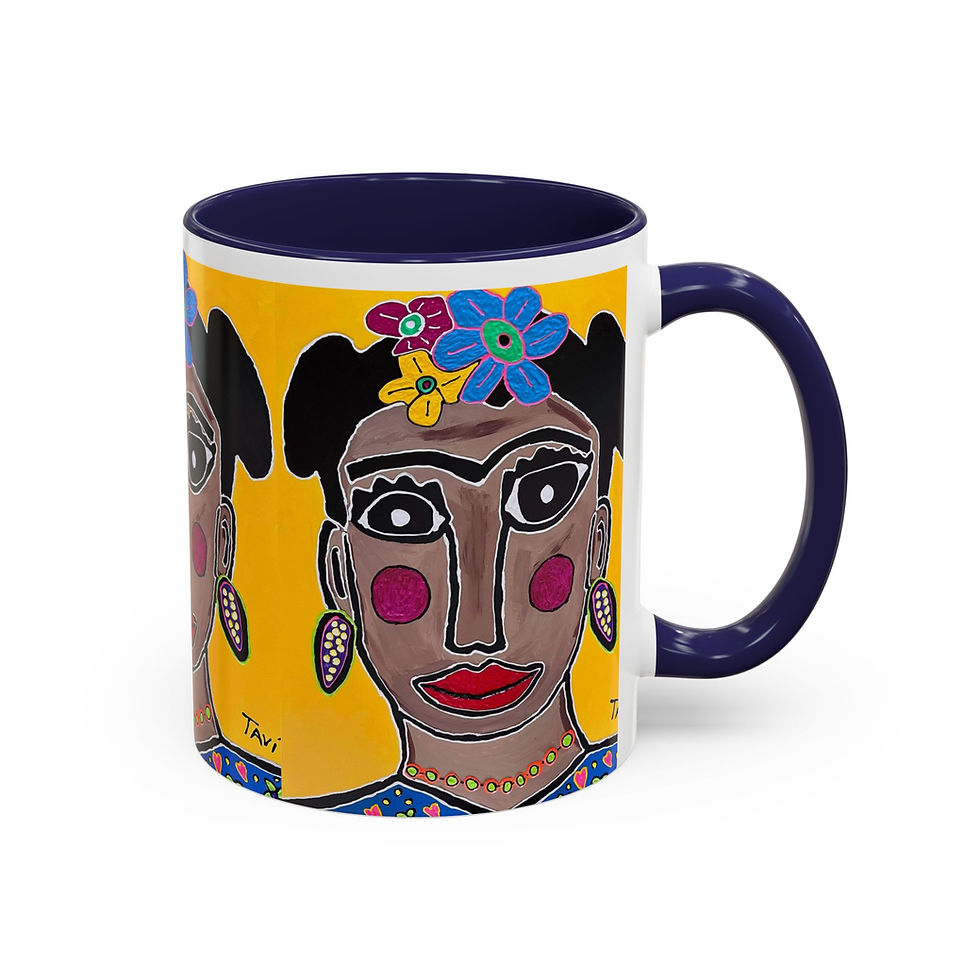 Thumbnail: TAVi Art Artistic Women's Coffee Mug - Colorful Afrocentric Design - 11oz & 15oz