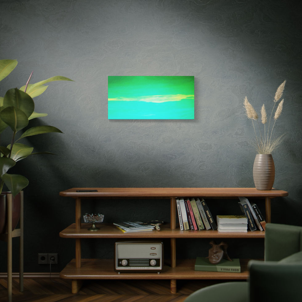 Thumbnail: Pastel Green Canvas Art, Home or Office Decor Eco Friendly