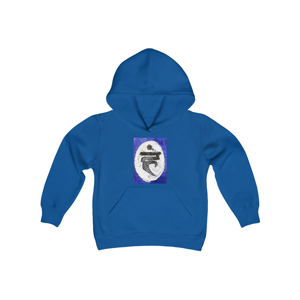 Thumbnail: Throat Chakra Youth Heavy Blend Hooded Sweatshirt
