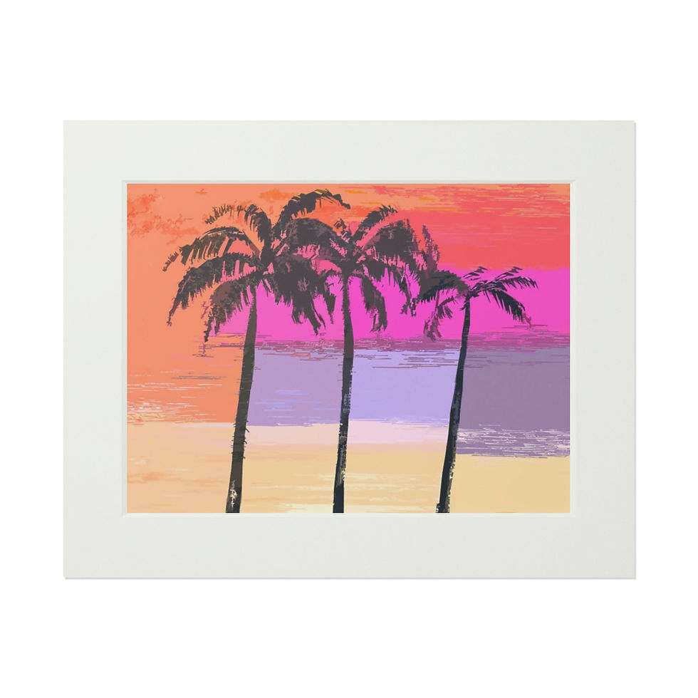 Thumbnail: "Retro Palms" Fine Art Print