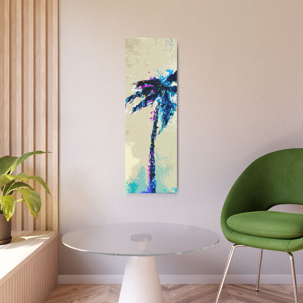 Thumbnail: "Digital Palm 1" Metal Fine Art Print