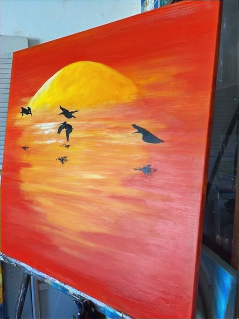 Thumbnail: Pelicans at Sunset