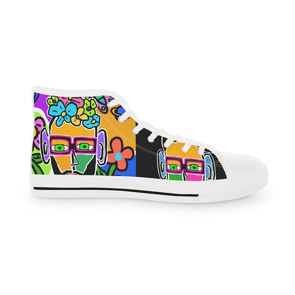 Thumbnail: Tavi's Tribe Collage 2 Men's High Top Sneakers