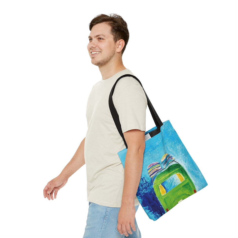 Thumbnail: Retro Van with Surfboards Tote Bag, Reusable for years, Eco-Friendly, 3 sizes