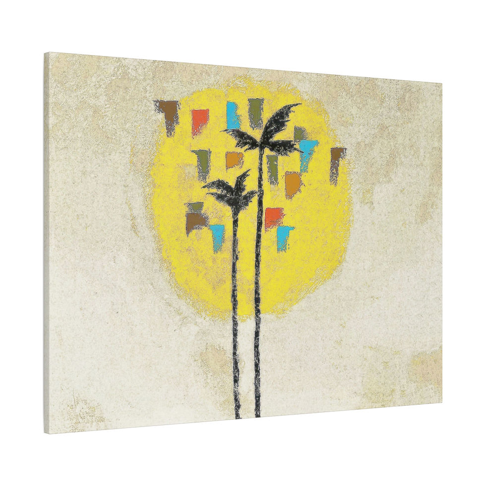 Thumbnail: Modern Palm Tree Decor, Stretched Matte Art, Small to Large Home or Office Decor