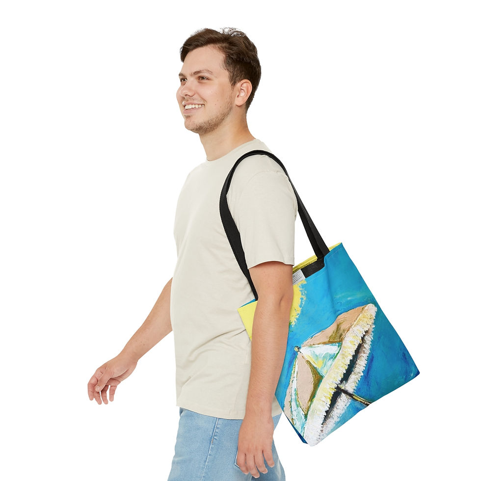 Thumbnail: Retro Beach Umbrella Tote Bag, Reusable for years, Eco-Friendly, 3 sizes