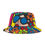 Thumbnail: Colorful Retro Bucket Hat - Vibrant Floral Design for Summer Fun