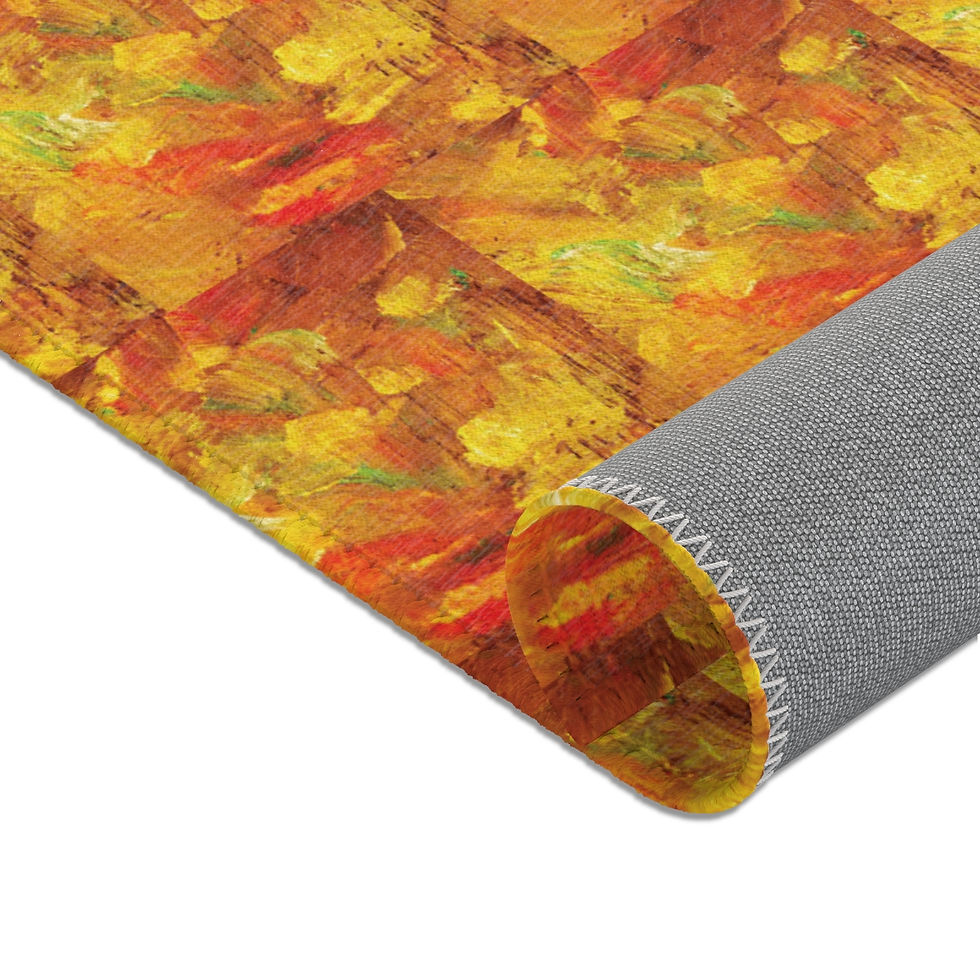 Thumbnail: Abstract Area Rug in Earthtones from Hand Painted Art in 3 sizes, 2 orientations