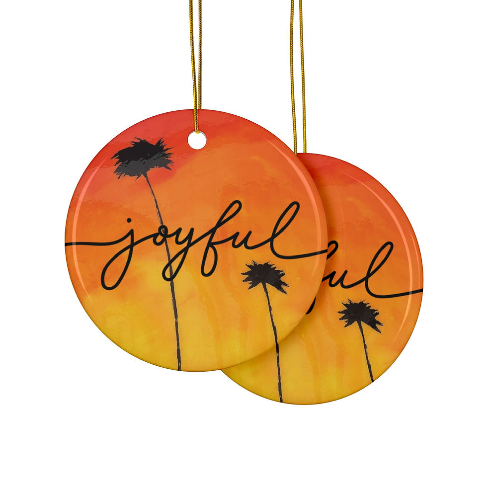 Thumbnail: Ceramic Ornaments, Tropical Palm Tree Design - Collectibles, 4 different shapes