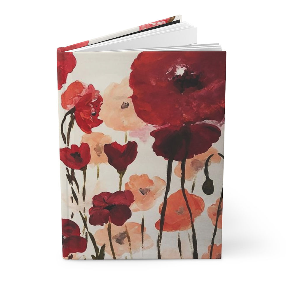 Thumbnail: Red Poppies Hardcover Journal 