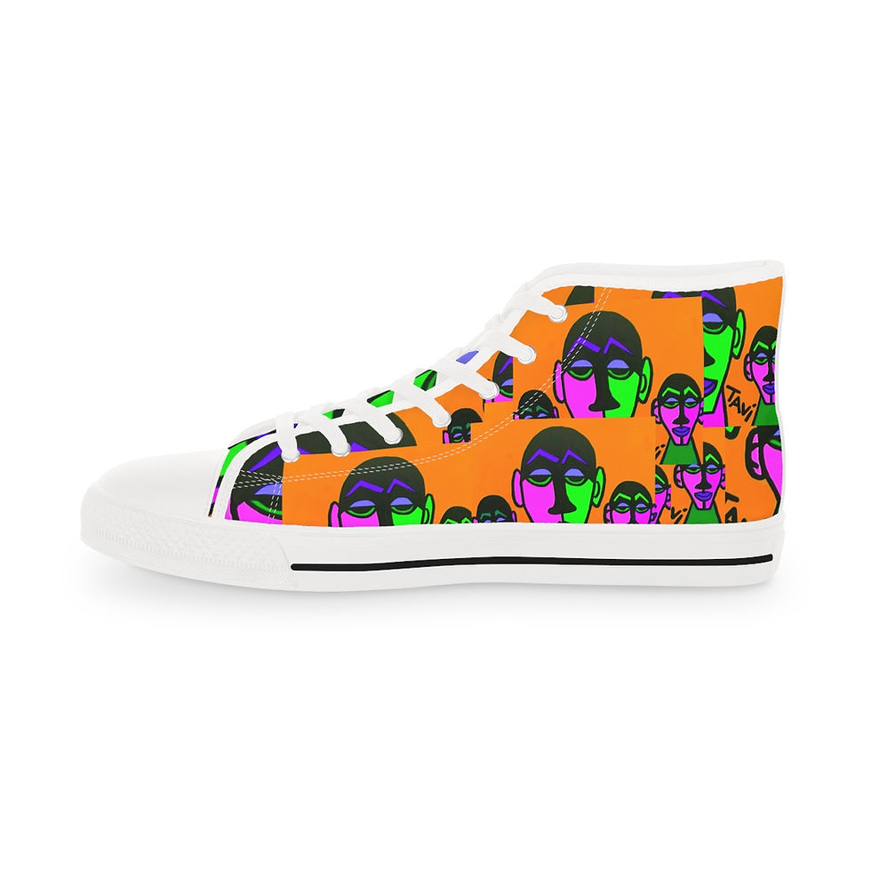 Thumbnail: Men's Orange Prism High Top Sneakers