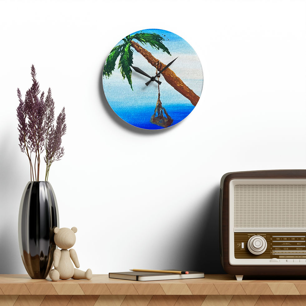 Thumbnail: "Palm Swing" Acrylic Wall Clock