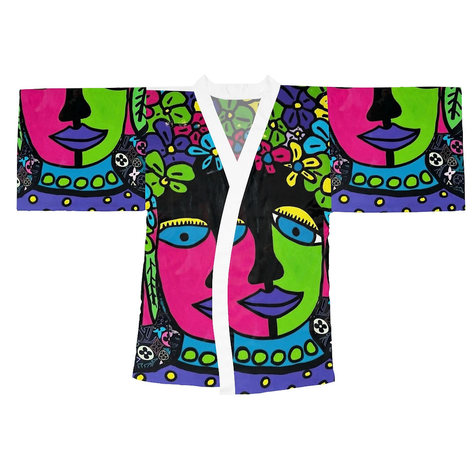 Long Sleeve Kimono Robe (AOP)