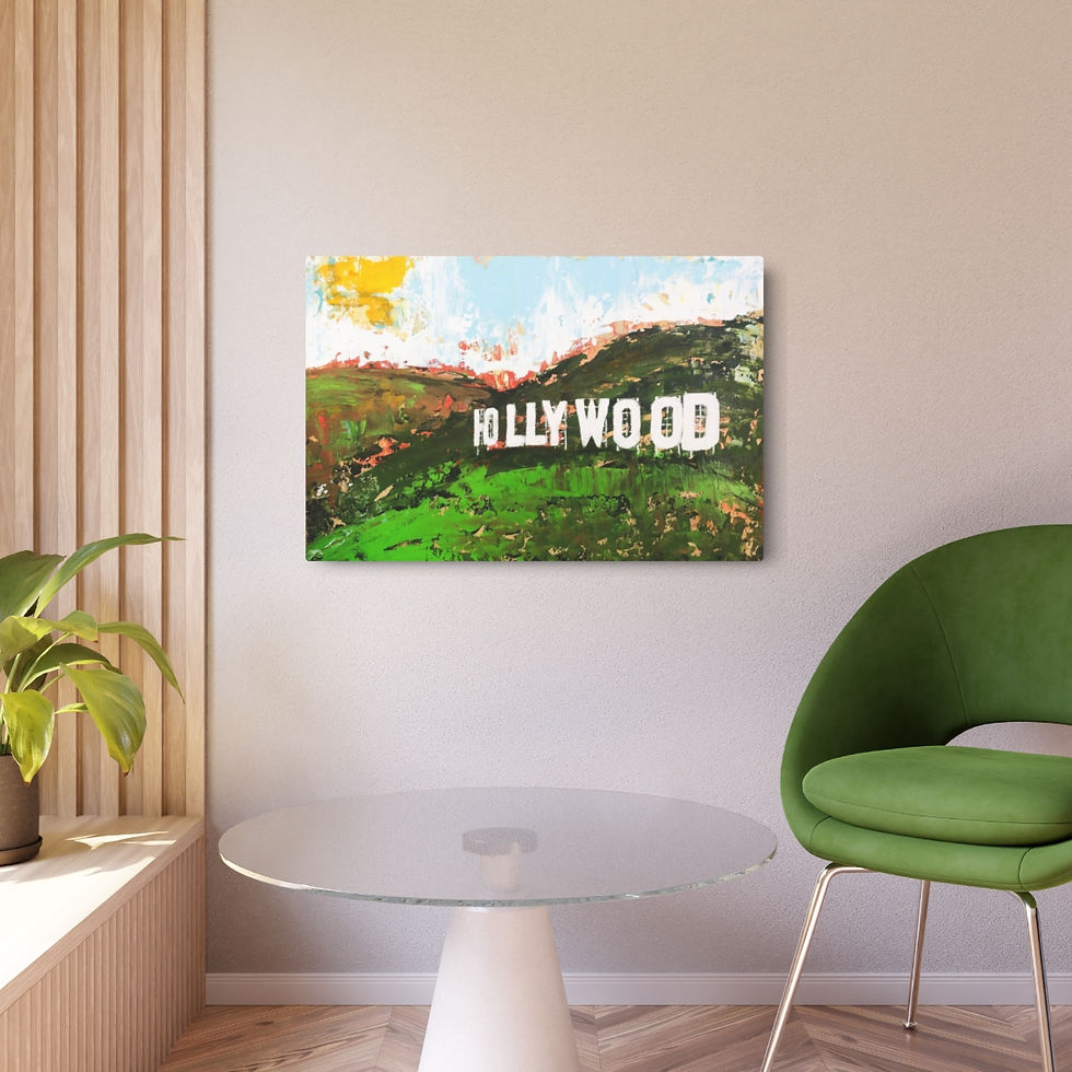 Thumbnail: Hollywood Sign Metal Fine Art Print, Super Light and Easy to Hang 