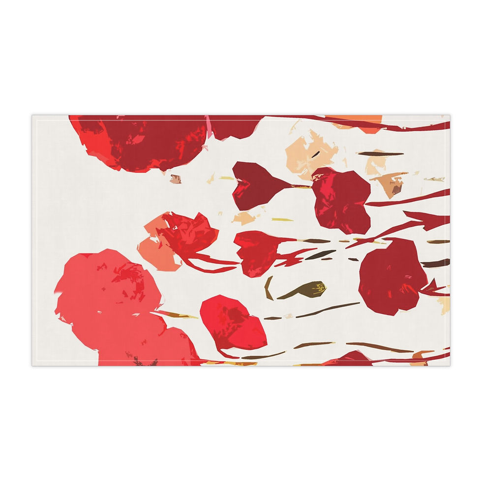 Thumbnail: Red Poppies Floral Tea Towels, Cotton/Poly Blend, great home gift for host