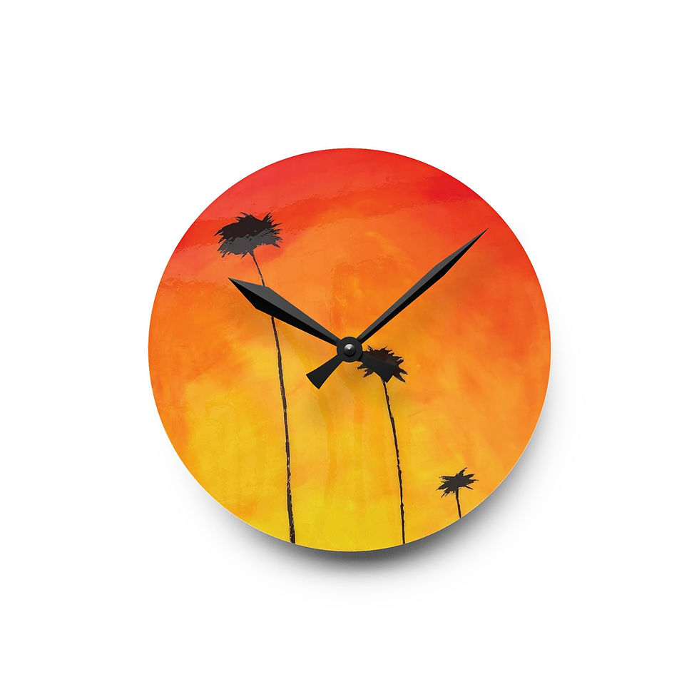 Thumbnail: Sunburst Palm Tree Acrylic Wall Clock