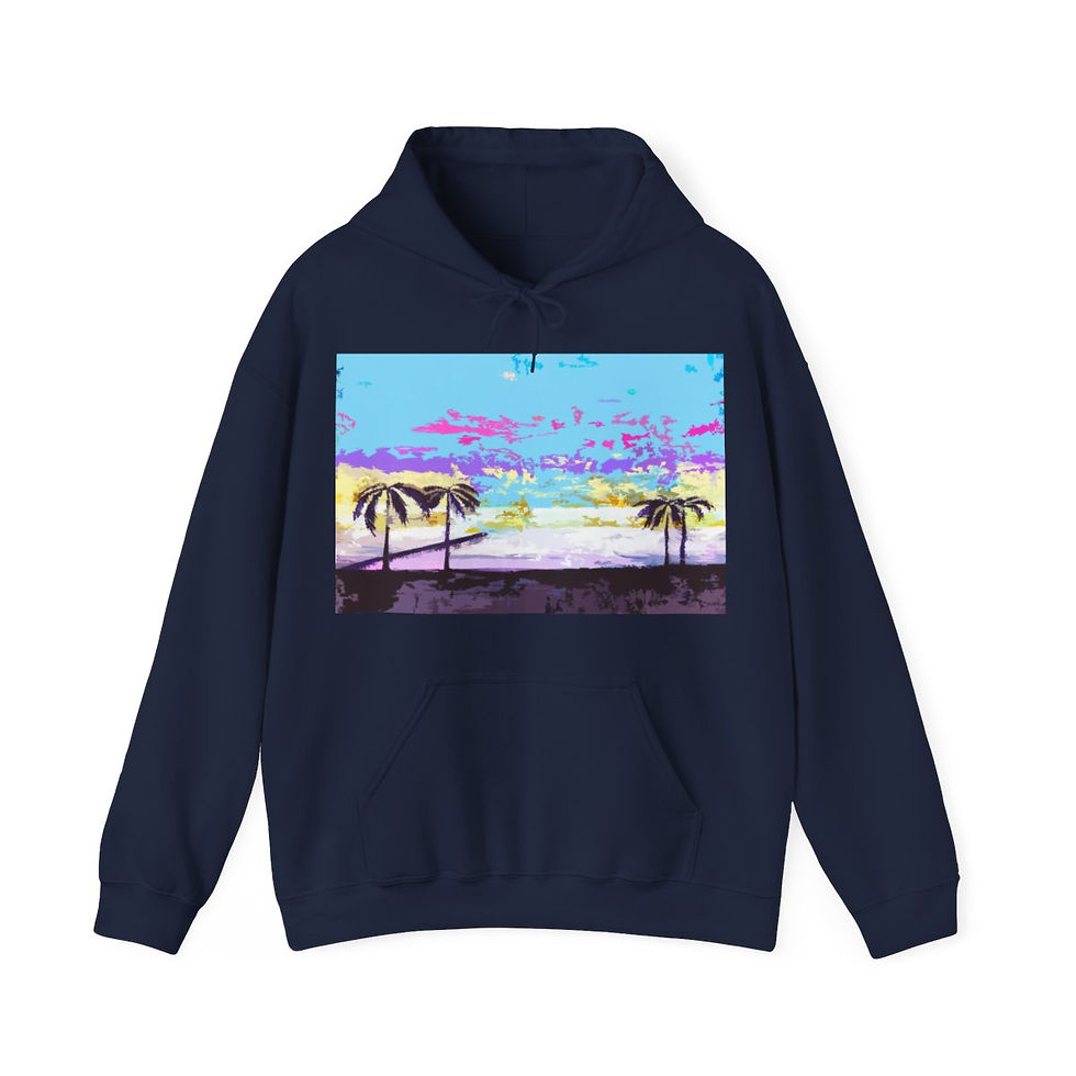 Thumbnail: Hermosa Pier Unisex Heavy Blend™ Hooded Sweatshirt