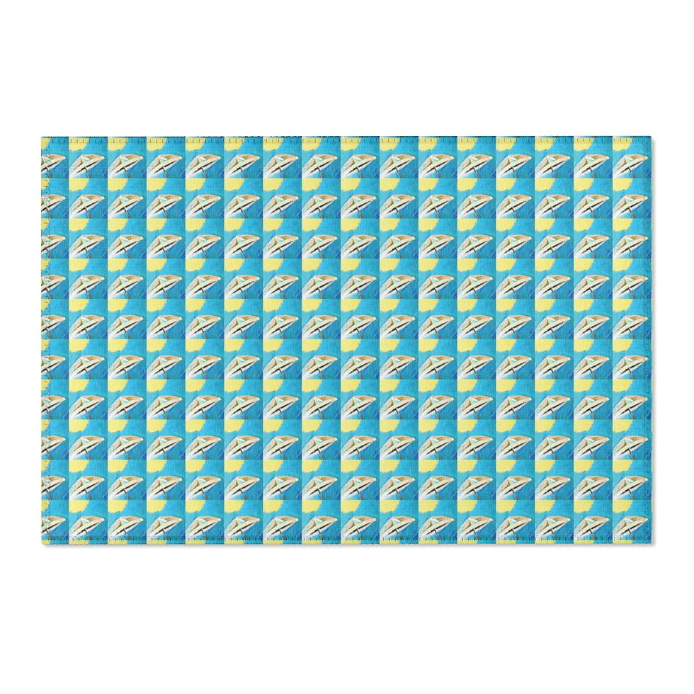 Thumbnail: Retro Beach Umbrella Boho Abstract Area Rugs in 3 sizes, 2 orientations 