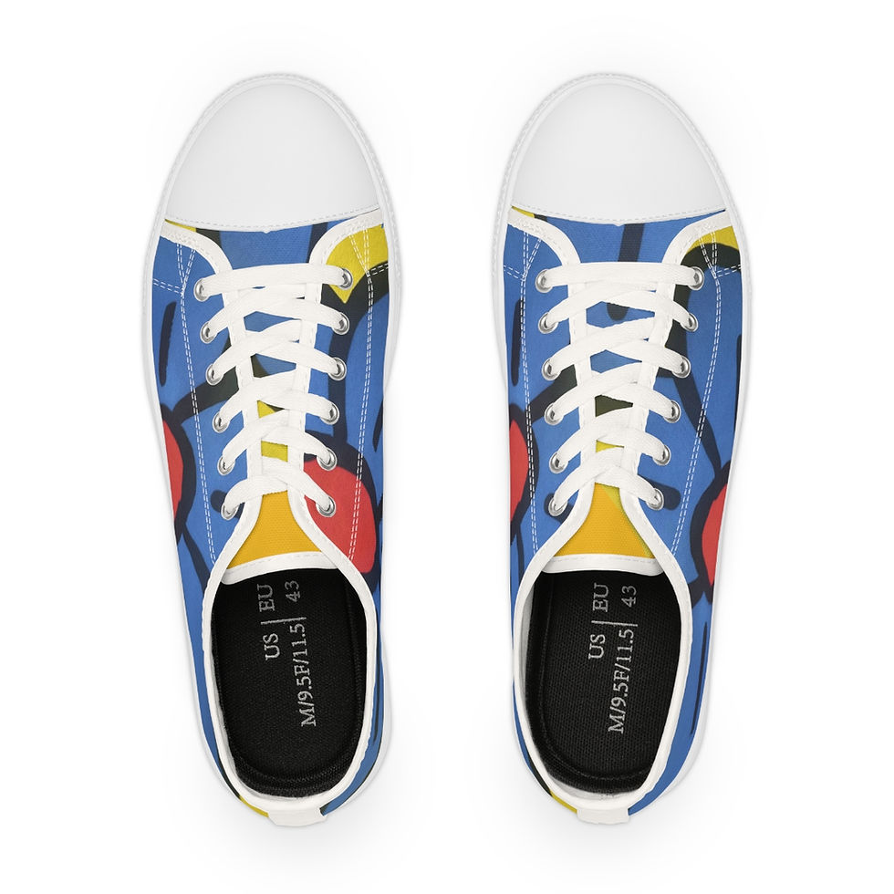 Thumbnail: Men's Floral Low Top Sneakers by TAVi Art