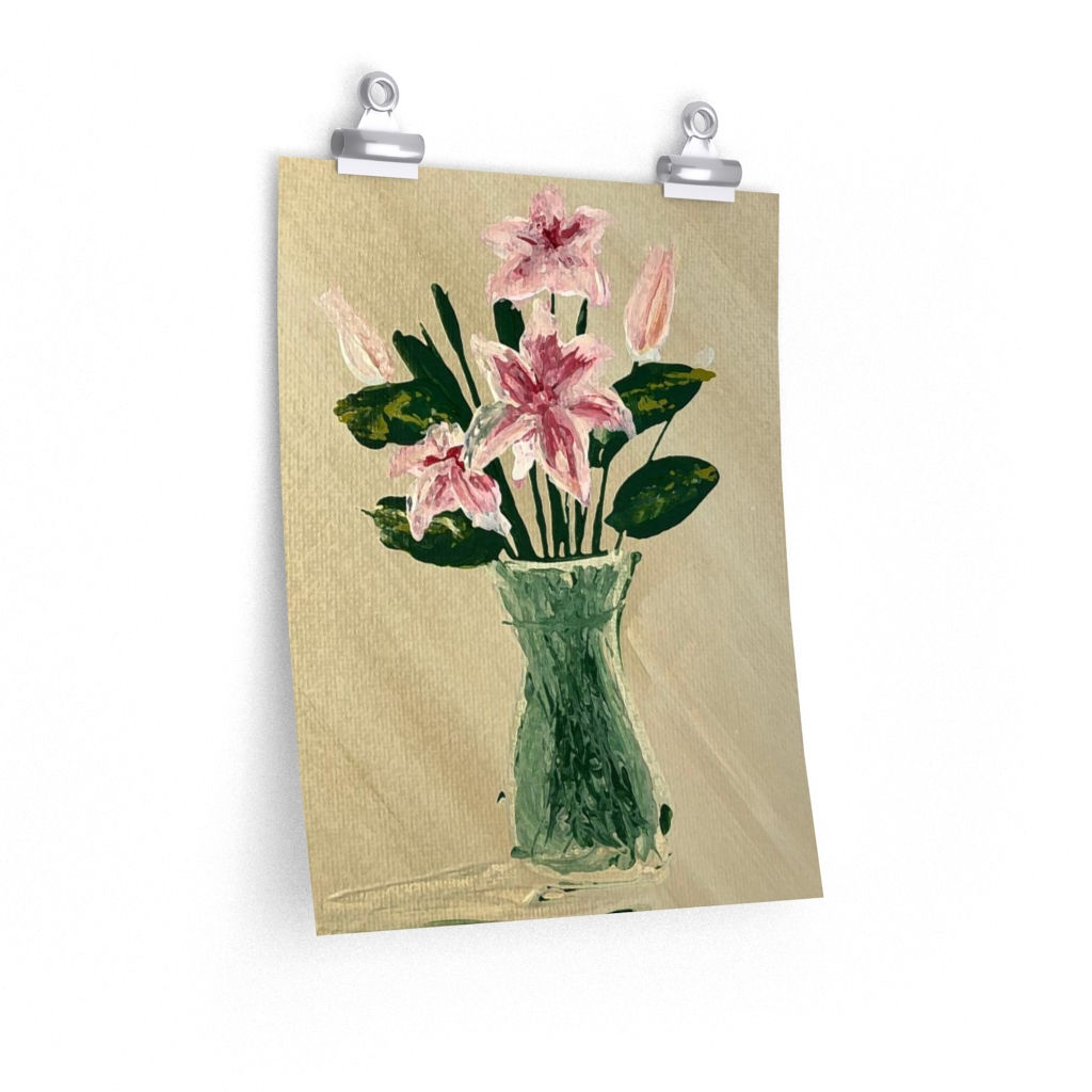 "Pink Calle Lillies" Premium Matte Poster
