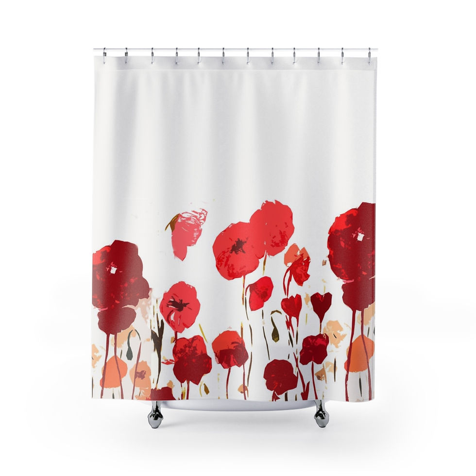 Thumbnail: Red Poppies Shower Curtain