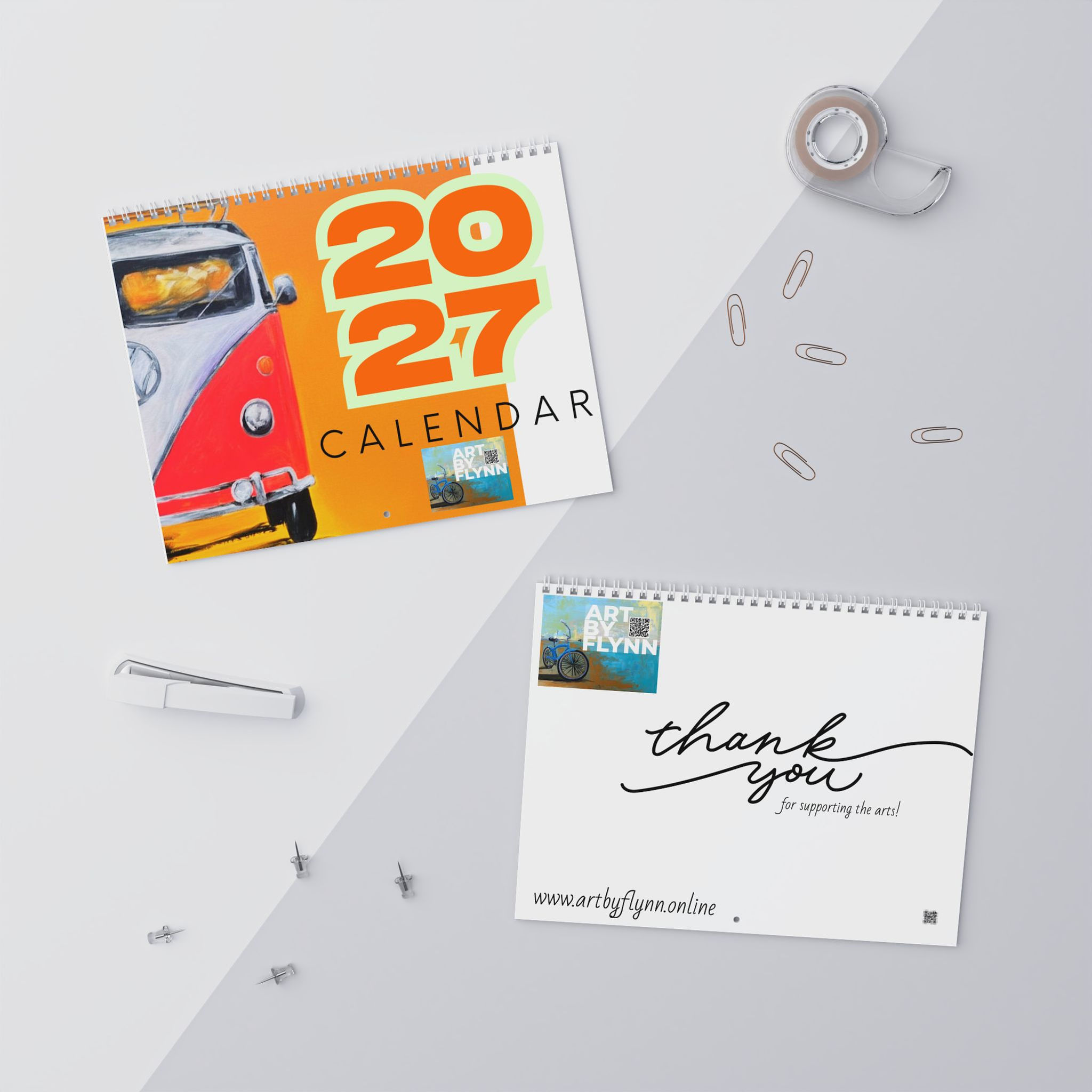 2027 Wall Calendar — Colorful Art Prints Monthly Calendar