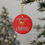 Thumbnail: Ceramic Ornaments w/2-Side Print, (1pc, 3pcs, 5pcs, 10pcs)