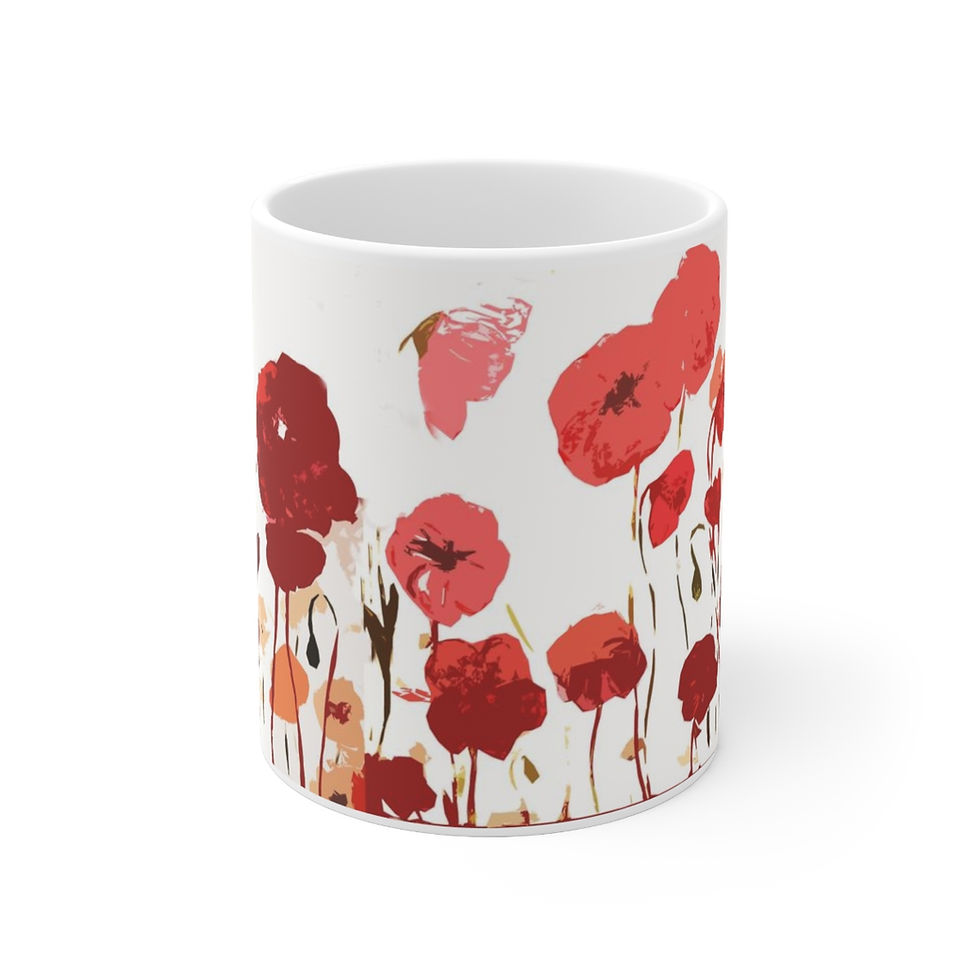 Thumbnail: Red Poppies Ceramic Mug 11oz
