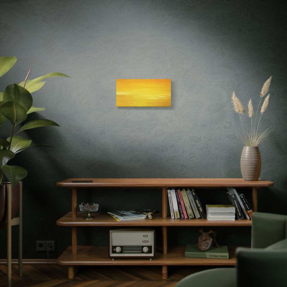 Thumbnail: Canvas Art, Original Hand Painted Moody Minimalist Abstract, Stretched Matte