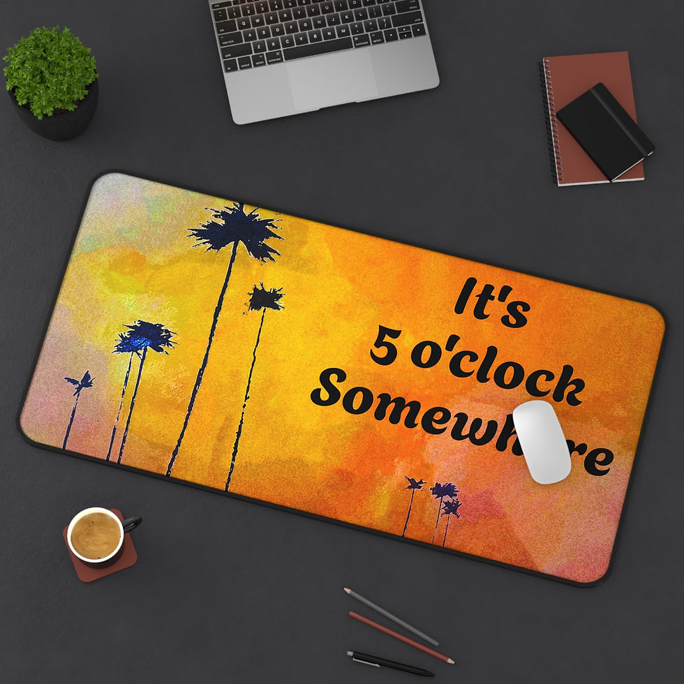 Thumbnail: Customizable Palm Tree Desk Mat in 3 Sizes