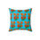 Thumbnail: Floral Faux Suede Square Pillow by TAVi Art